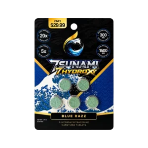 7sunami 7OH Kratom Extract Tablets Blue Razz 1500mg – 5ct (300mg/tab)